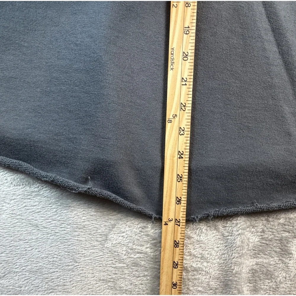 Free People FP Movement Hoodie Gray Large Oversized Mixed Media Smocked‎ Sleeves